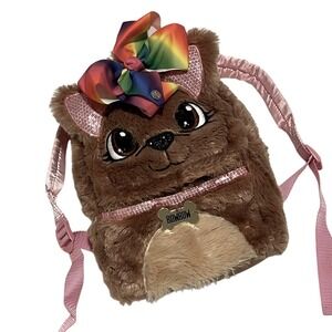 Claire's JoJo Siwa‎ Brown and Pink BOWBOW Yorkie Dog Mini Backpack